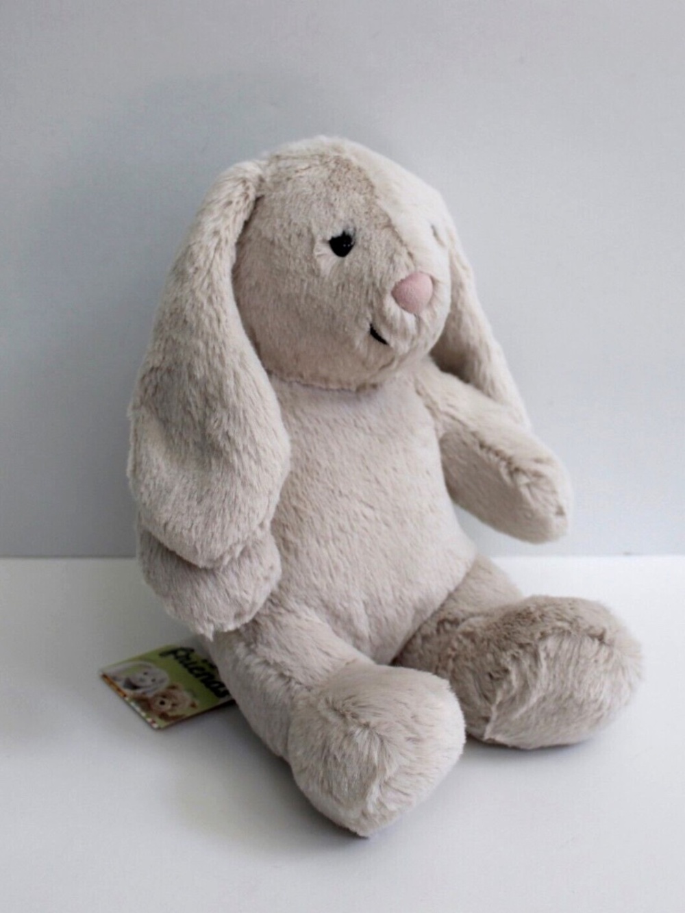 Steiff Hoppie Hase Hare Bunny Light Gray Plush Stuffed Animal Lovey 11" NEW - Picture 2 of 8